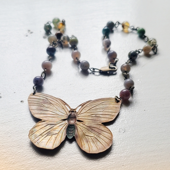 🎄 SALE!! Handmade Butterfly Necklace - Picture 6 of 7